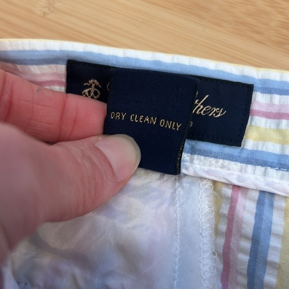 Brooks Brothers Pastel Stripes Cotton Seersucker Women’s Pants size 12 - Picture 5 of 9